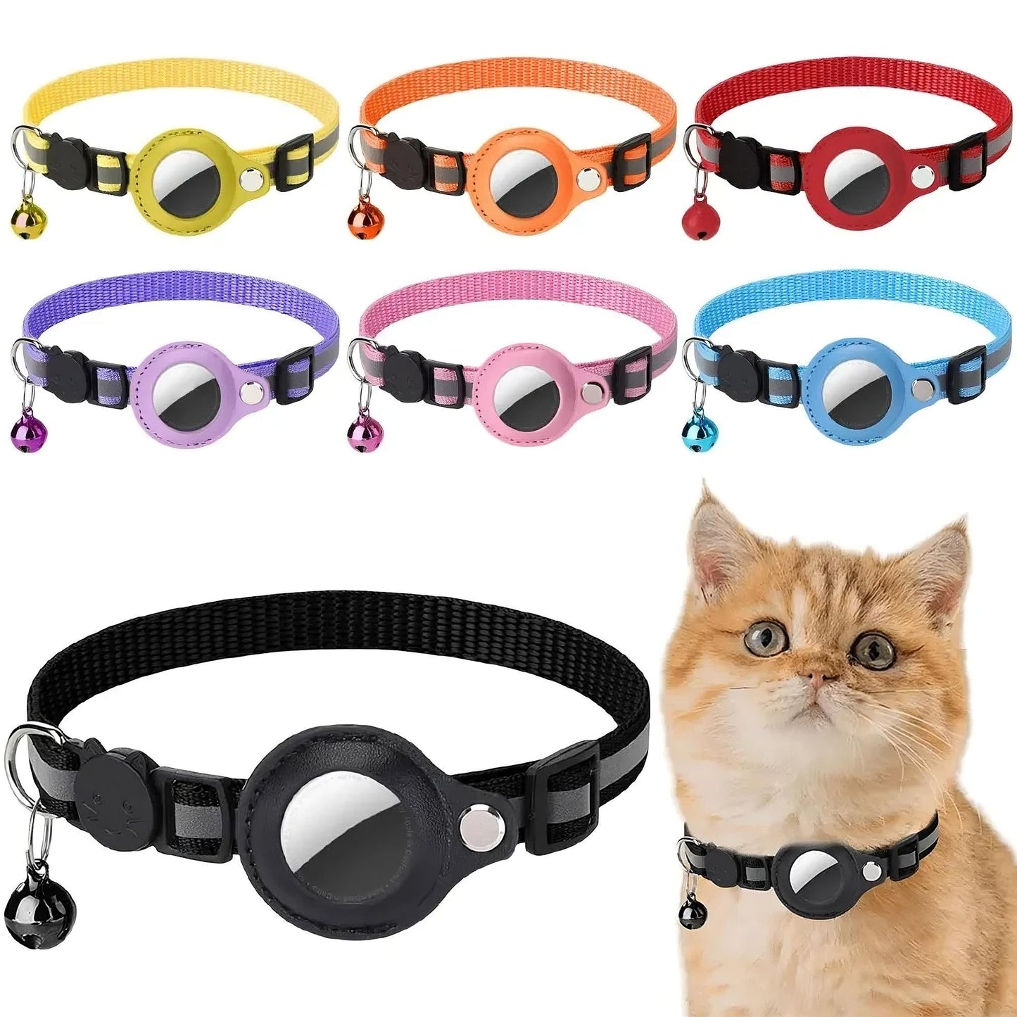 Apple AirTag Reflective Cat Collar – Keep Your Cat Safe & Trackable