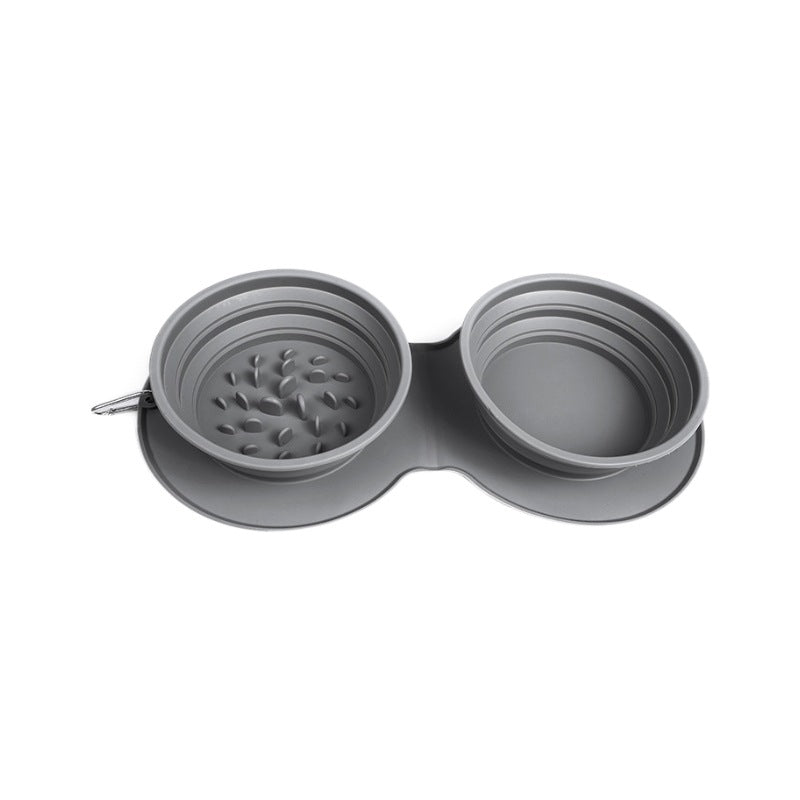 Premium Silicone Foldable Slow Feeding Pet Bowl